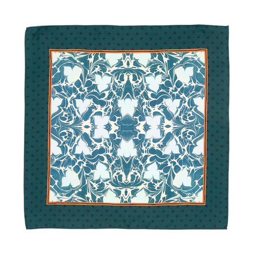 Blue marble pocket square